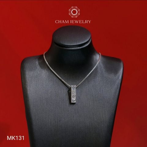 Mặt Dây Chuyền MK131 CHAM JEWELRY, Mặt 1 Hàng Đá (Barcode TMX411)