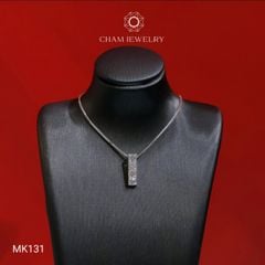 Mặt Dây Chuyền MK131 CHAM JEWELRY, Mặt 1 Hàng Đá (Barcode TMX411)