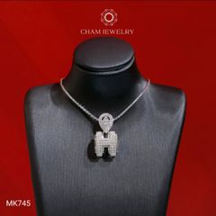 Mặt Dây Chuyền CHAM JEWELRY MK745, Mặt Chữ H (Barcode TVB03MK).