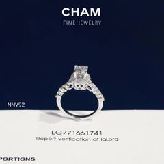Nhẫn Nữ NNV92 Vàng 10k Chủ 5.4mm Kim Cương Lab Grown Diamond (Barcode DNU27)