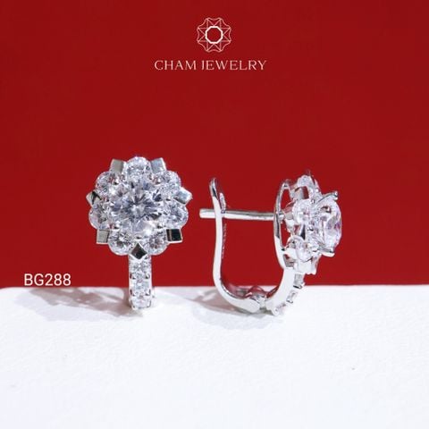 Hoa Tai BG288 CHAM JEWELRY, Xoàn Tia Chạm Máy Chủ 5.0mm (Barcode TBG969).