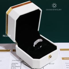 Nhẫn NC238 CHAM JEWELRY, Nhẫn Full Moissanite (Barcode OCNN88)