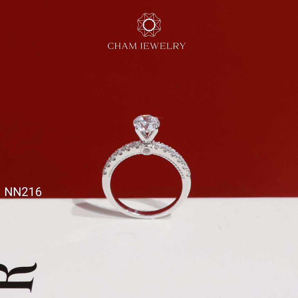 Nhẫn NN216 CHAM JEWELRY, Chủ 6.0mm( Barcode NNNH78).