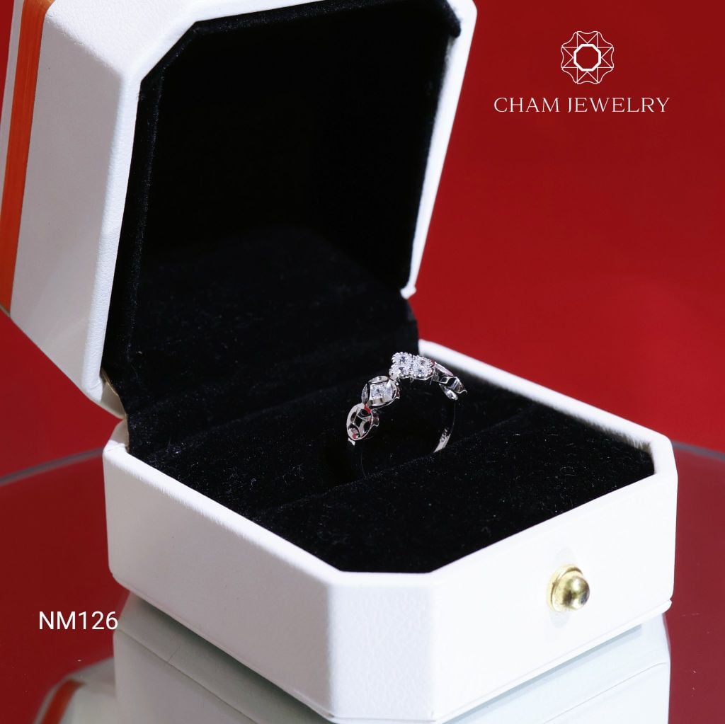 Nhẫn CHAM JEWELRY NM126, Nhẫn Kim Tiền Cỏ 4 Lá ( Barcode TNDT59 - TNDT54).