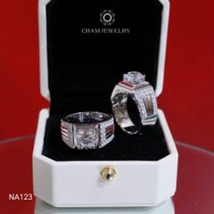 Nhẫn Nam NA123 CHAM JEWELRY, Chủ 8.0mm (Barcode TNNA445).