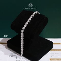 Lắc Tay LF35 CHAM JEWELRY, Full Moissanite Cao Cấp 3.0mm (Barcode OCL05)