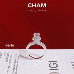 Nhẫn Nữ NNV30 Chủ 6.3mm Vàng 10k Kim Cương Lab Grown Diamond