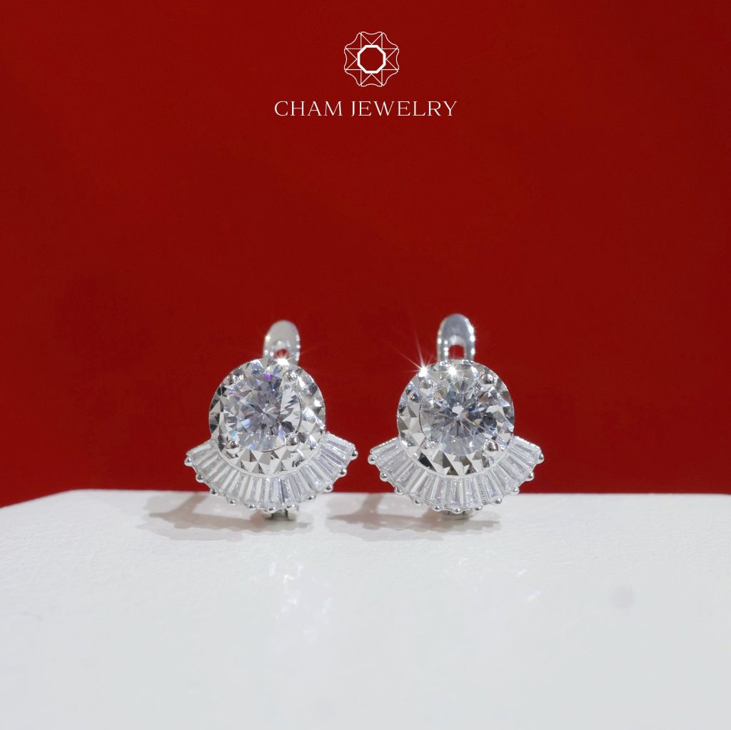 Hoa Tai BG39 CHAM JEWELRY , Chủ 5.0mm (Barcode TBG471).