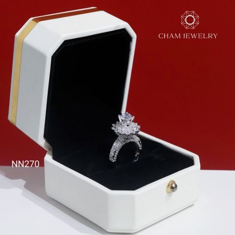 Nhẫn NN270 CHAM JEWELRY, Chủ 6.0mm( Barcode TNN1765).