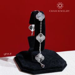Lắc Tay LF11 CHAM JEWELRY, Lắc 4 Lá Chạm Máy (Barcode OLT04)