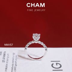 Nhẫn Nữ NNV57 Vàng 10k Chủ 6.3 Kim Cương Lab Grown Diamond