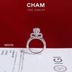 Nhẫn Nữ NNV26 Vàng 10k Chủ 7.2mm Kim Cương Lab Grown Diamond