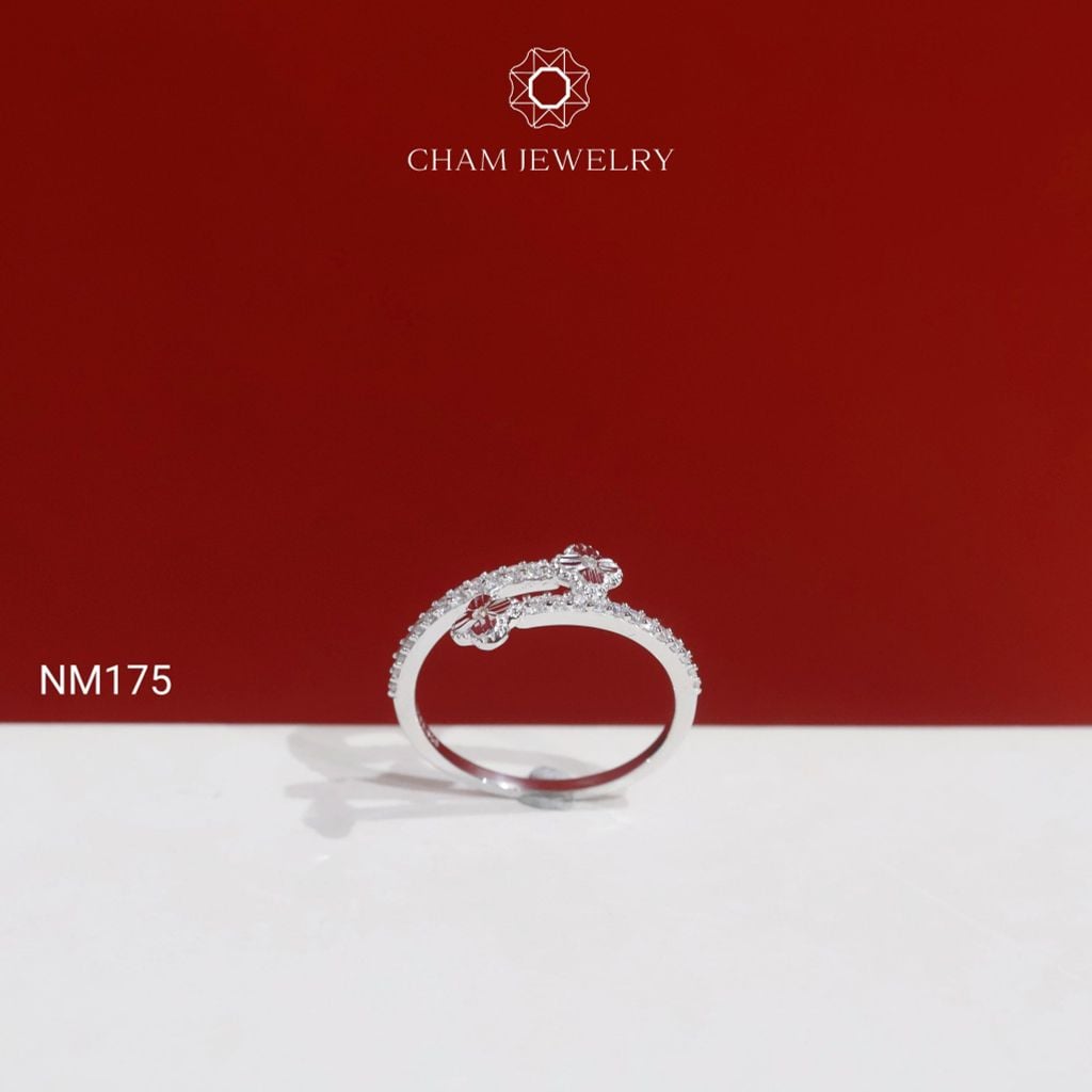 Nhẫn NM175 CHAM JEWELRY, Nhẫn Kiểu Cỏ 4 Lá (Barcode TNT786).