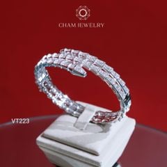 Vòng Tay VT223 CHAM JEWELRY, Vòng Tay Rắn Full Đá (Barcode CV7129).