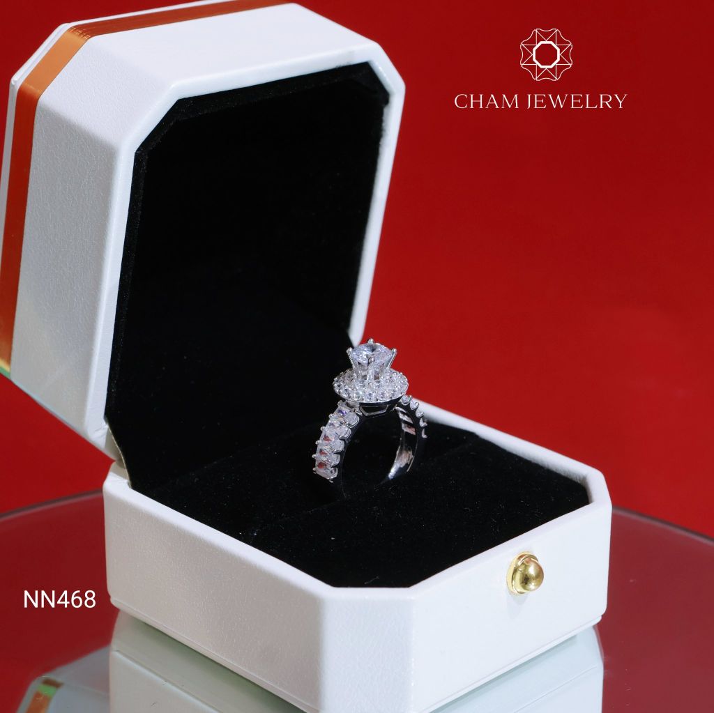 Nhẫn Nữ NN468 CHAM JEWELRY, Chủ 6.0mm (Barcode CN7436).