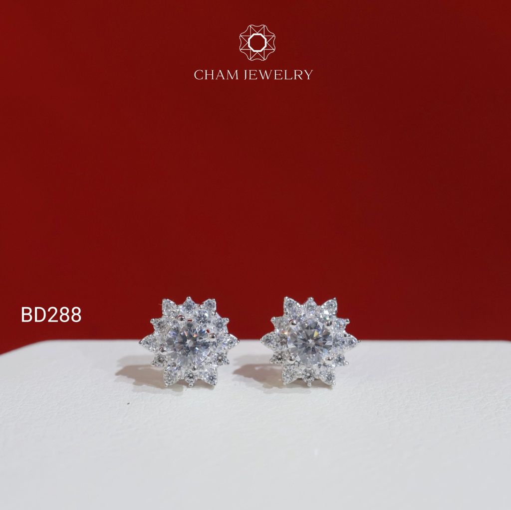 Hoa Tai BD288 CHAM JEWELRY, Chủ 4.0mm (Barcode TBD1713).