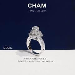 Nhẫn Nữ NNV84 Vàng 10k Chủ 5.4mm Kim Cương Lab Grown Diamond (Barcode DNU14)