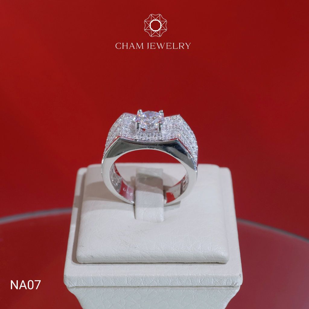 Nhẫn Nam NA07 CHAM JEWELRY, Chủ 7.0mm.