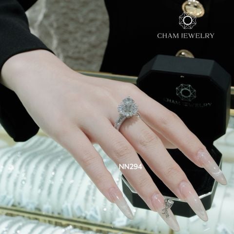 Nhẫn CHAM JEWELRY NN294 , Chủ 6.5mm ( Barcode TNN1090).
