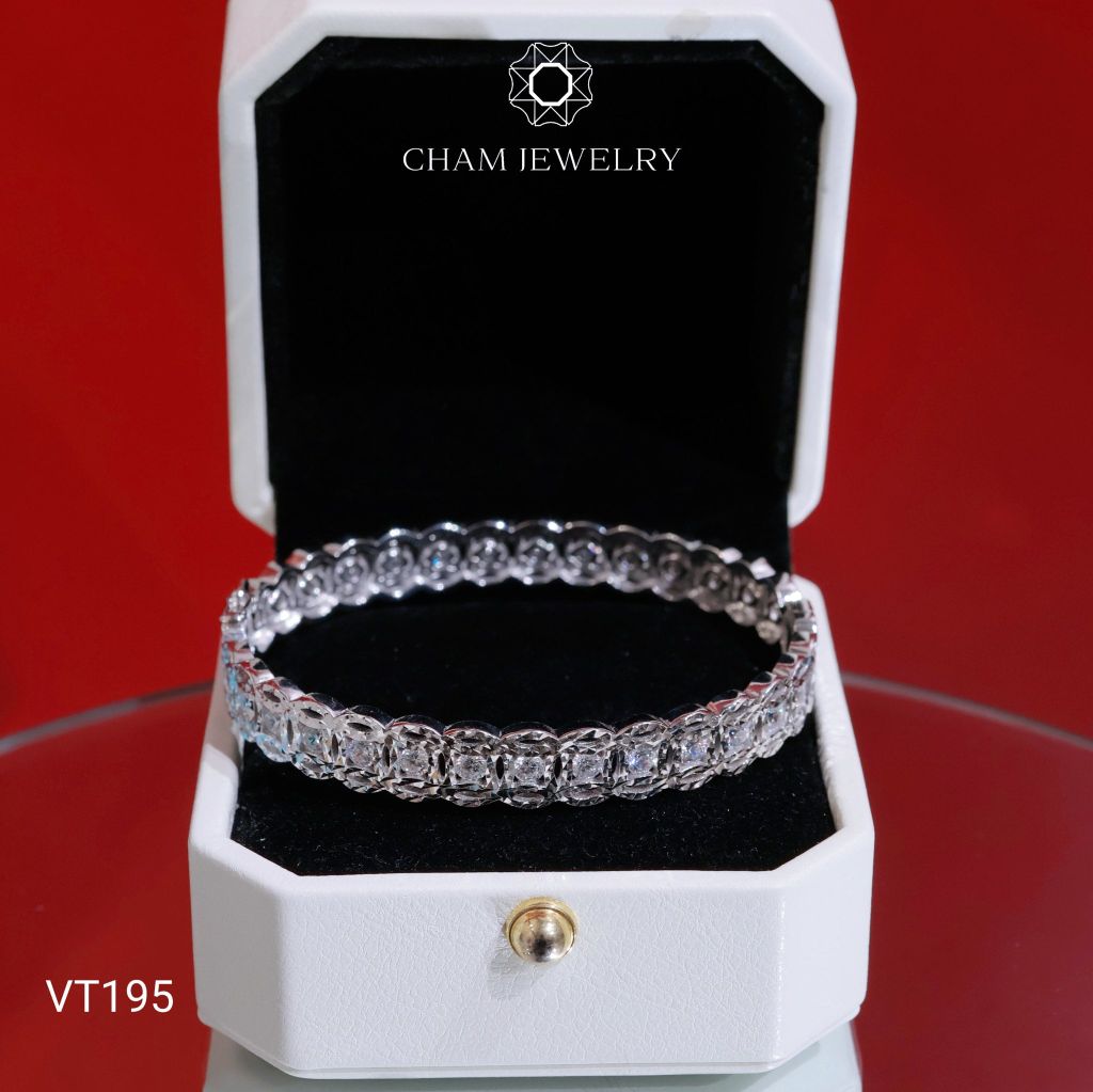 Vòng Tay VT195 CHAM JEWELRY, Vòng Kim Tiền, Bản 8.0mm (Barcode CV7881)