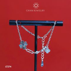 Lắc Tay CHAM JEWELRY LT274, Lắc Cỏ 4Lá (Barcode TLT1281)