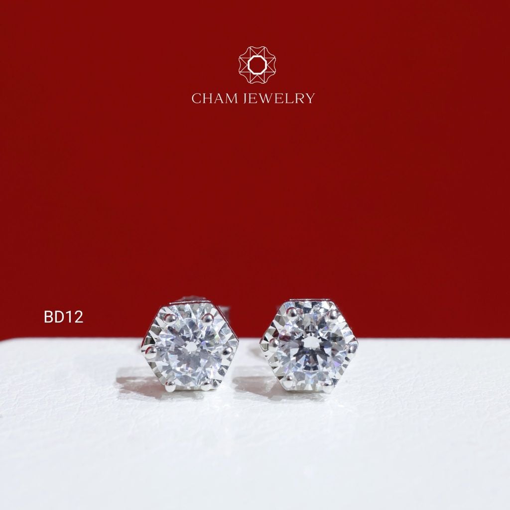 Hoa Tai BD12 CHAM JEWELRY, Chủ 5.0mm (Barcode TBD1395).