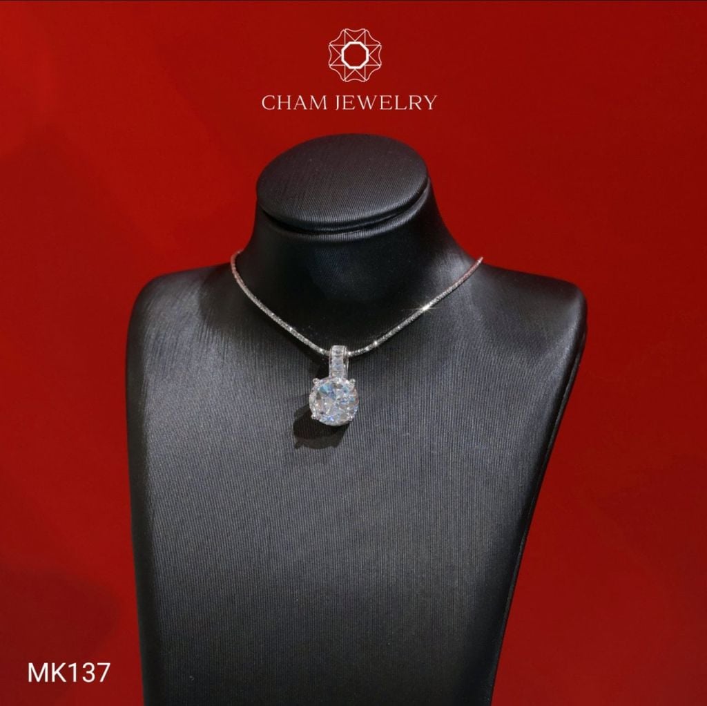 Mặt Dây Chuyền MK137 CHAM JEWELRY, Đá Nam Phi Chủ 8.0mm (Barcode TMX333)