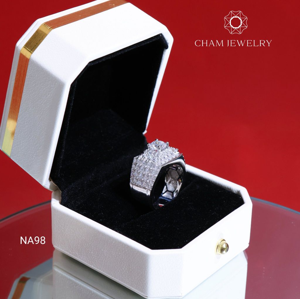 Nhẫn Nam NA98 CHAM JEWELRY, Chủ 6.5mm (Barcode TNNA417).