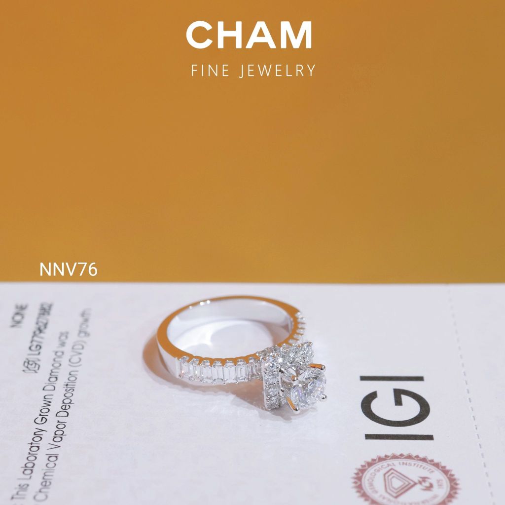 Nhẫn Nữ NNV76 Vàng 10k Chủ 5.4 Kim Cương Lab Grown Diamond
