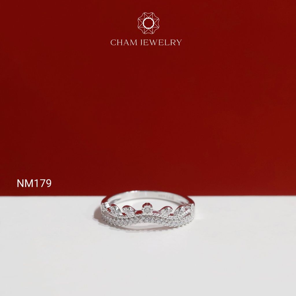 Nhẫn NM179 CHAM JEWELRY, Nhẫn Vương Miện (Barcode TNT993).