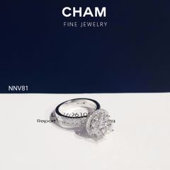 Nhẫn Nữ NNV81 Vàng 10k Chủ 5.4mm Kim Cương Lab Grown Diamond (Barcode DNU15)