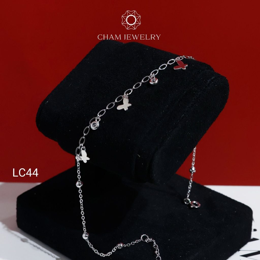 Lắc Chân LC44 CHAM JEWELRY , Lắc Chân Charm Bướm ( C-LC203(E14) )