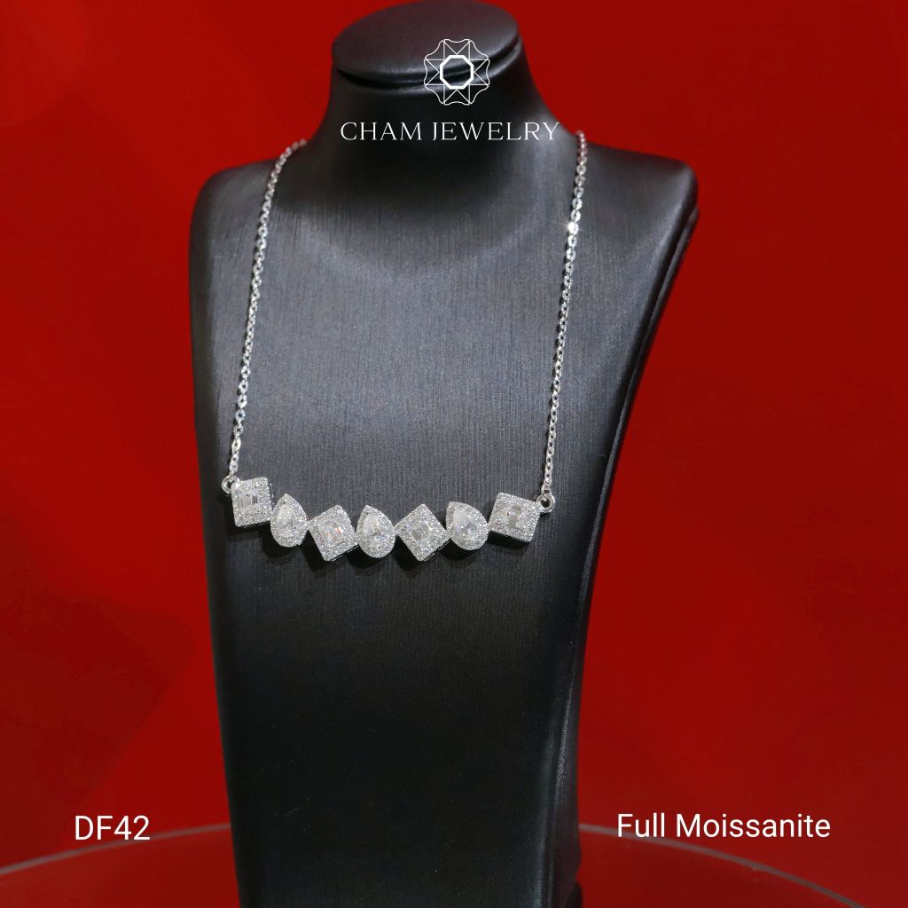 Dây Chuyền DF42 CHAM JEWELRY, Mặt Full Đá Moissanite (Barcode OCD06).