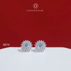 Hoa Tai BD74 CHAM JEWELRY , Chủ 4.0mm ( Barcode TBD1434).