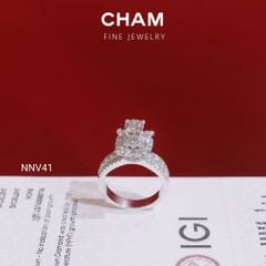 Nhẫn Nữ NNV41 Vàng 10k Chủ 5.4 Kim Cương Lab Grown Diamond