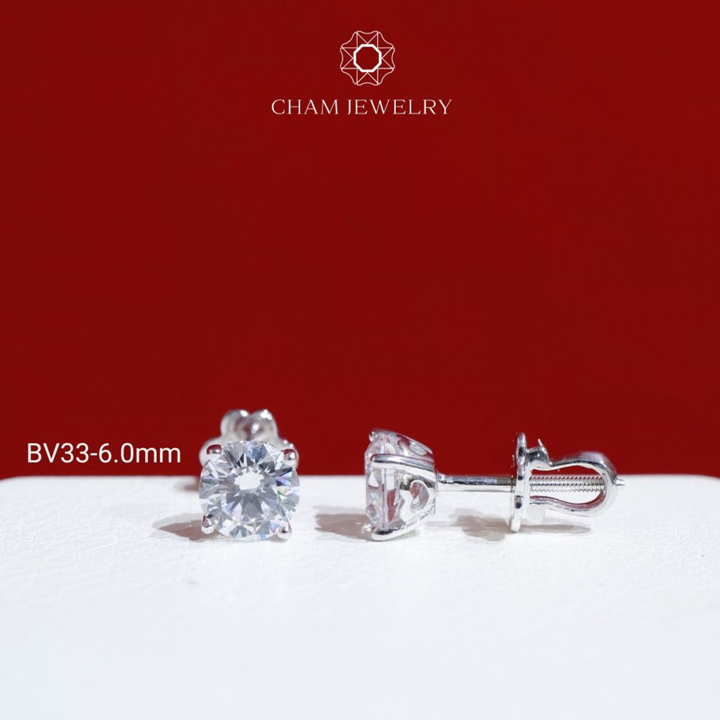 Hoa Tai BV33 CHAM JEWERLY, Bông Nụ Đá Newzealand (Barcode TBH15-TBH16-TBH14- TBH13 -TBH24-TBH109)