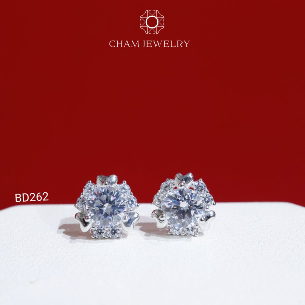 Hoa Tai BD262 CHAM JEWELRY , Chủ 5.5mm (Barcode TBD1265).