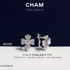 Hoa Tai BGV08 Vàng 10k Kim Cương Lab Grown Diamond (Barcode BT176)