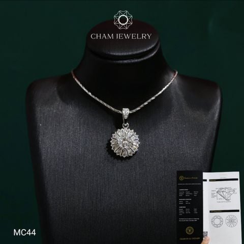 Mặt Dây Chuyền MC44 CHAM JEWELRY , Chủ 5.4mm Moissanite C&C (OCM35)