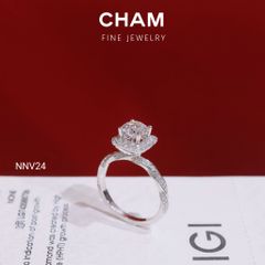 Nhẫn Nữ NNV24 Chủ 6.3mm Vàng 10k Kim Cương Lab Grown Diamond