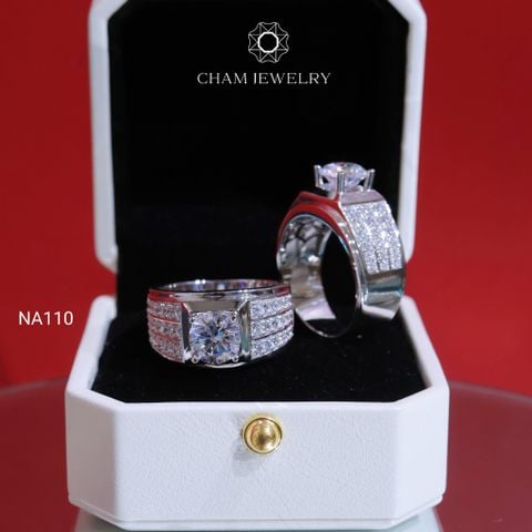 Nhẫn Nam NA110 CHAM JEWELRY, Chủ 8.0mm (Barcode TNNA402).