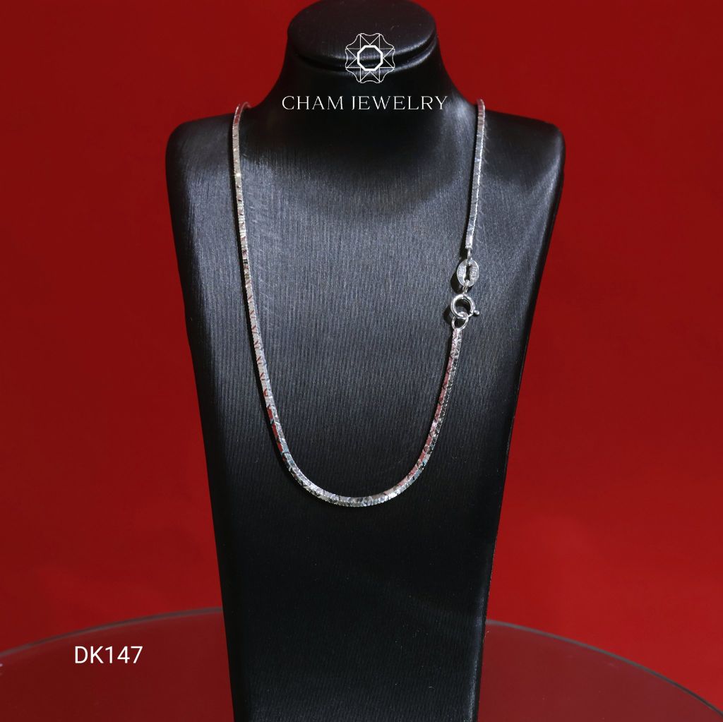 Dây Chuyền DK147 CHAM JEWELRY , Dây Mì Vuông Chữ V Bản 1.5mm( Barcode TDY709 ).