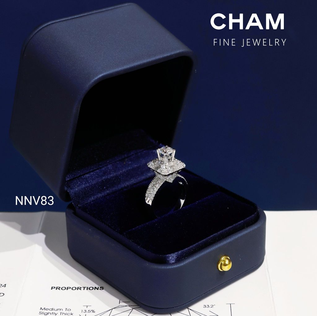 Nhẫn Nữ NNV83 Vàng 10k Chủ 5.4mm Kim Cương Lab Grown Diamond (Barcode DNU16)