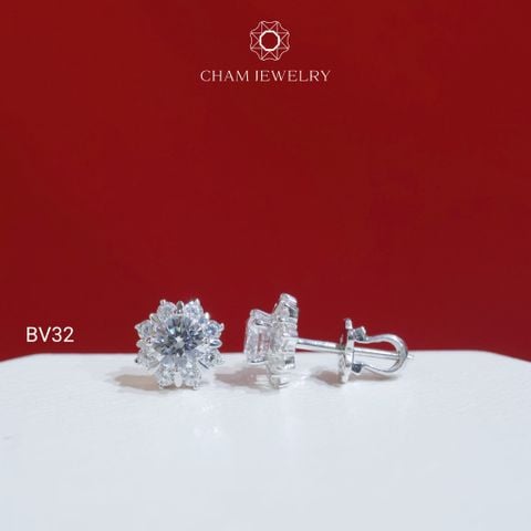 Hoa Tai CHAM JEWERLY  BV32, Chủ 5.0mm (Barcode TBV43)