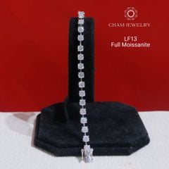 Lắc Tay LF13 CHAM JEWELRY, Lắc Full Đá Moissanite 4.0mm (Barcode OCL01)