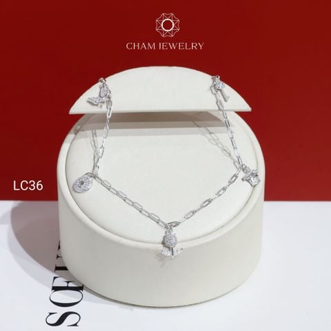 Lắc Chân CHAM JEWELRY LC36 , Lắc Cham Charm Hoa ( Barcode NLCY4)
