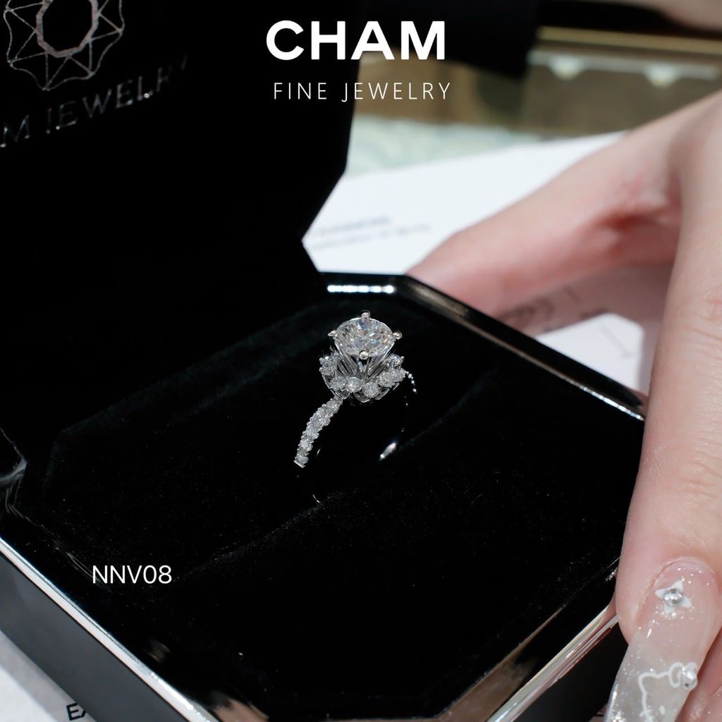 Nhẫn Nữ NNV08 Chủ 6.3mm Vàng 10k Kim Cương Lab Grown Diamond
