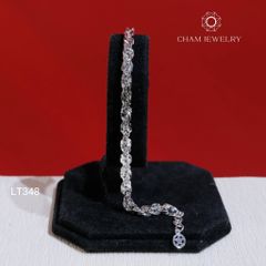 Lắc Tay LT348 CHAM JEWELRY , Xoắn Vuông 5.0mm Charm Ngôi Sao (Barcode TLBC794).