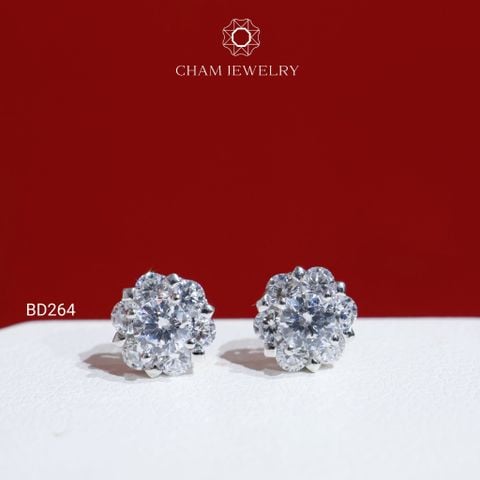 Hoa Tai BD264 CHAM JEWELRY , Chủ 4.5mm (Barcode TBD1273).