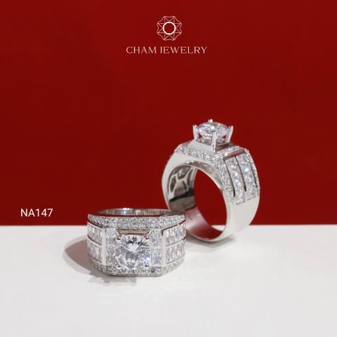 Nhẫn Nam NA147 CHAM JEWELRY, Chủ 7.5mm ( TNNA451 ).
